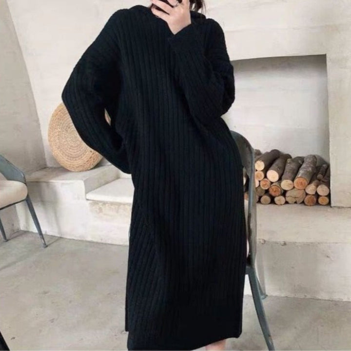 Damen Strickkleid mit geripptem Design und lässigem Schnitt Mirla-Eva Jonsson
