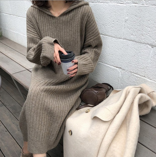 Damen Strickkleid mit geripptem Design und lässigem Schnitt Mirla-Eva Jonsson