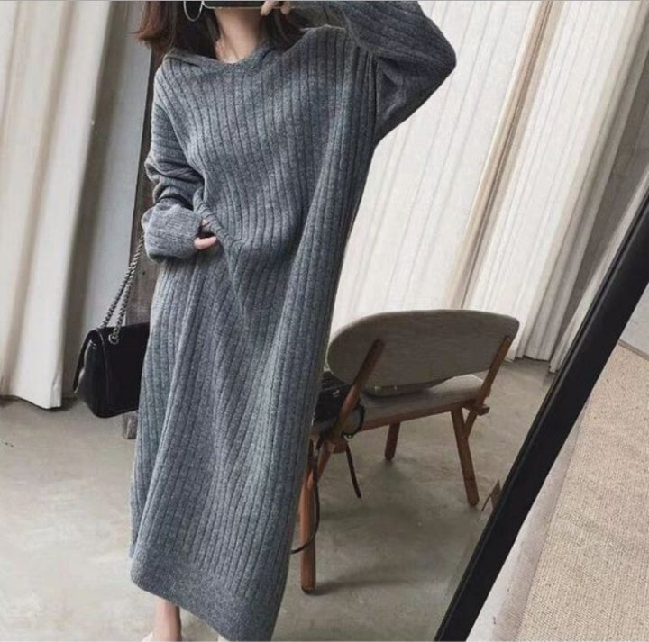 Damen Strickkleid mit geripptem Design und lässigem Schnitt Mirla-Eva Jonsson