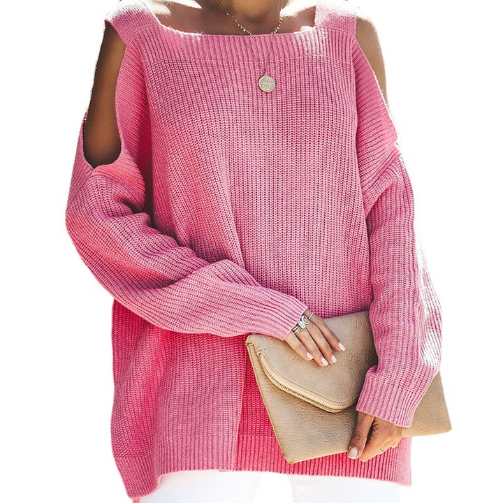 Damen Strickpullover mit asymmetrischem Ausschnitt und lässigem Cut-Out-Design Eva Jonsson-Eva Jonsson