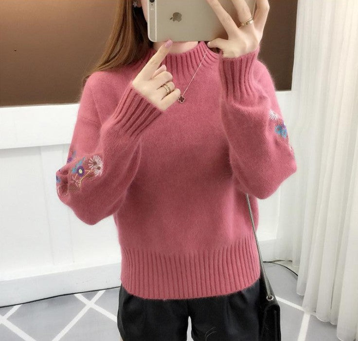 Damen Strickpullover mit eleganten Stickereien Eva Jonsson-Eva Jonsson
