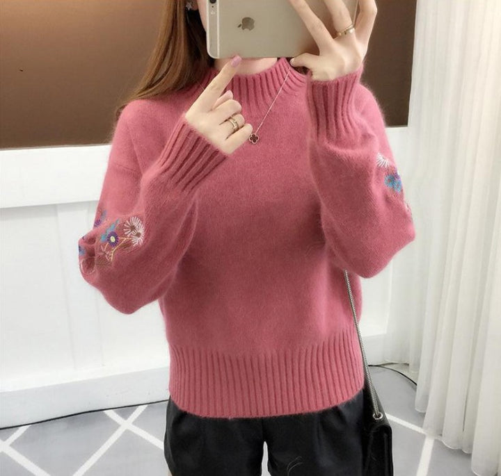 Damen Strickpullover mit eleganten Stickereien Eva Jonsson-Eva Jonsson