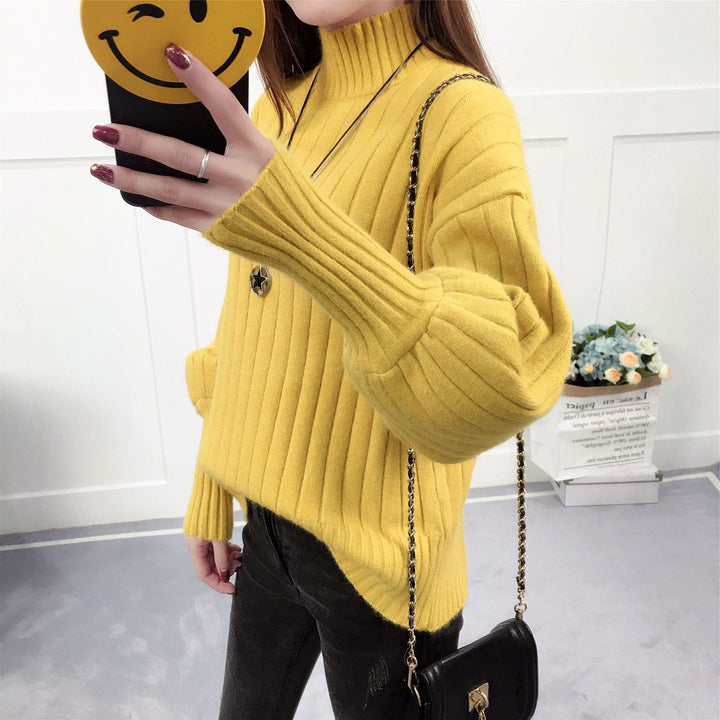Damen Strickpullover mit hohem Kragen und lässigem Schnitt Mirla-Eva Jonsson