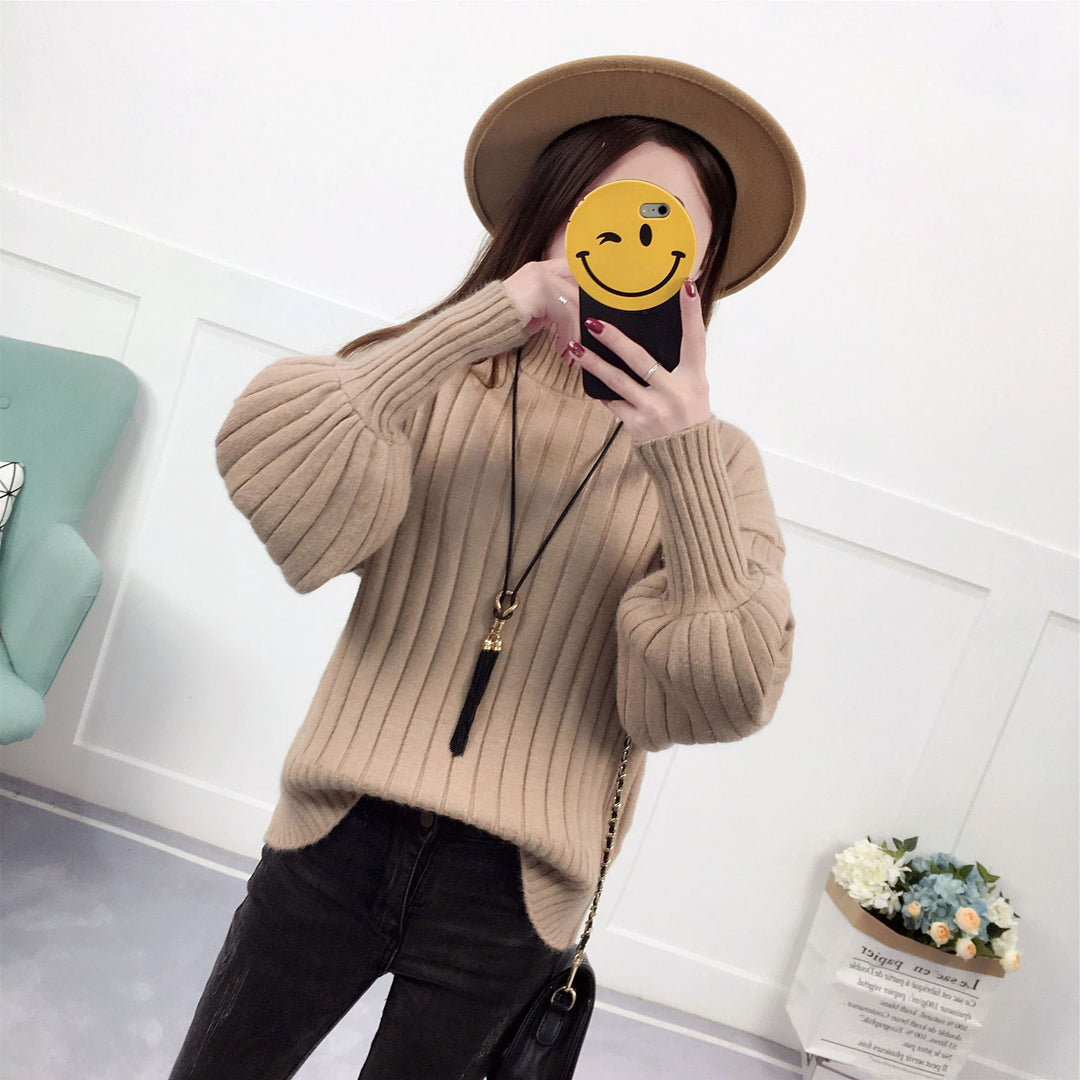 Damen Strickpullover mit hohem Kragen und lässigem Schnitt Mirla-Eva Jonsson