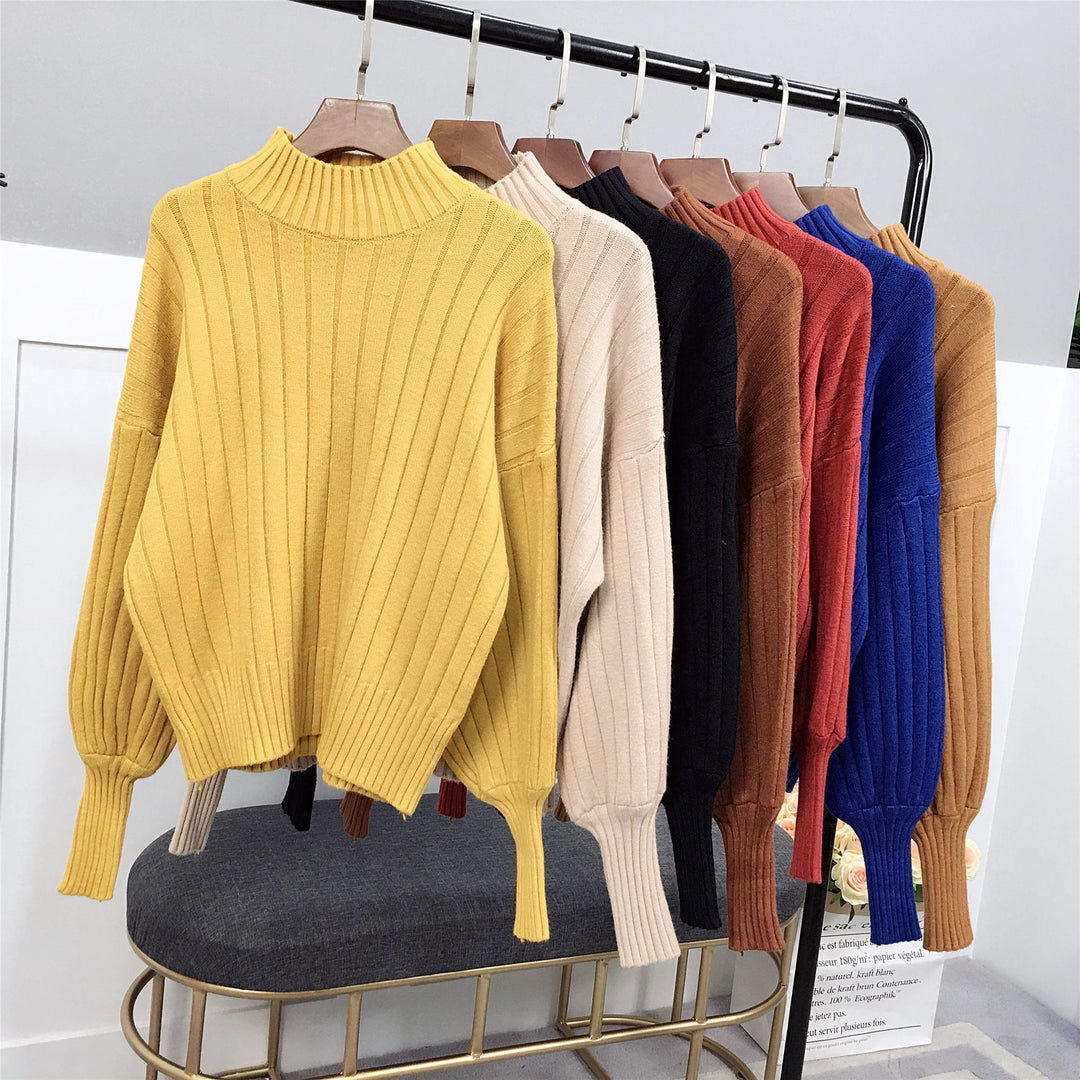 Damen Strickpullover mit hohem Kragen und lässigem Schnitt Mirla-Eva Jonsson