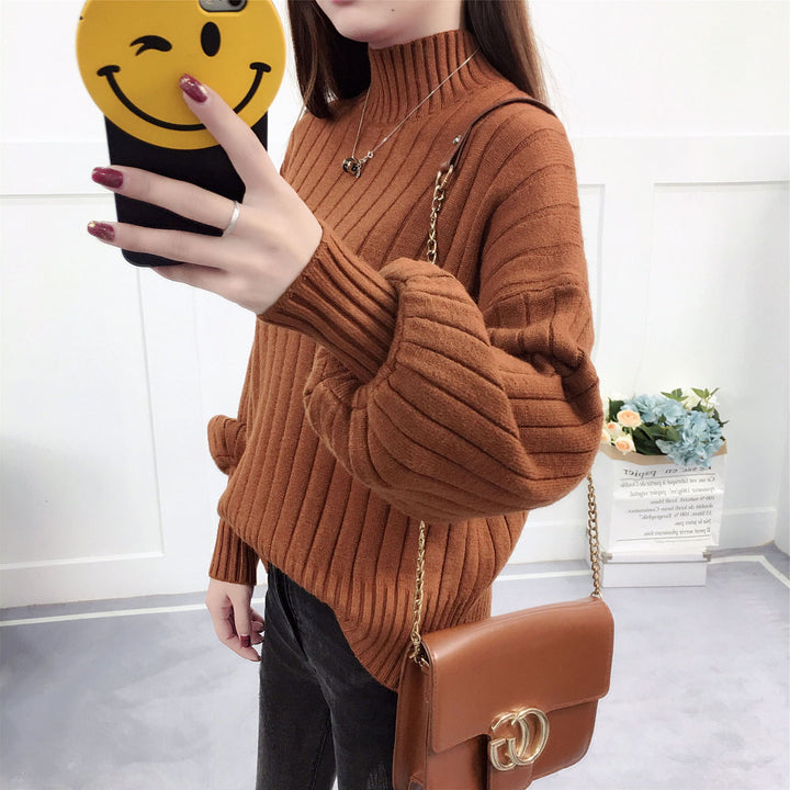 Damen Strickpullover mit hohem Kragen und lässigem Schnitt Mirla-Eva Jonsson