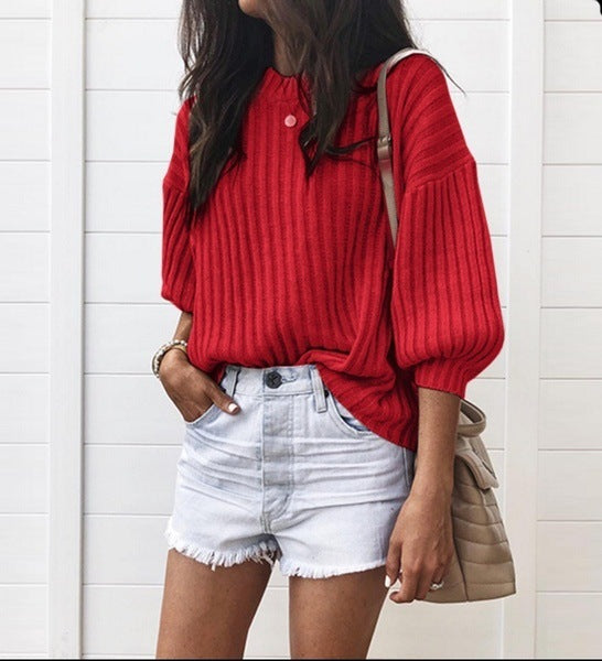 Damen Strickpullover mit modernem Rippdesign und lässigem Schnitt Mirla-Eva Jonsson