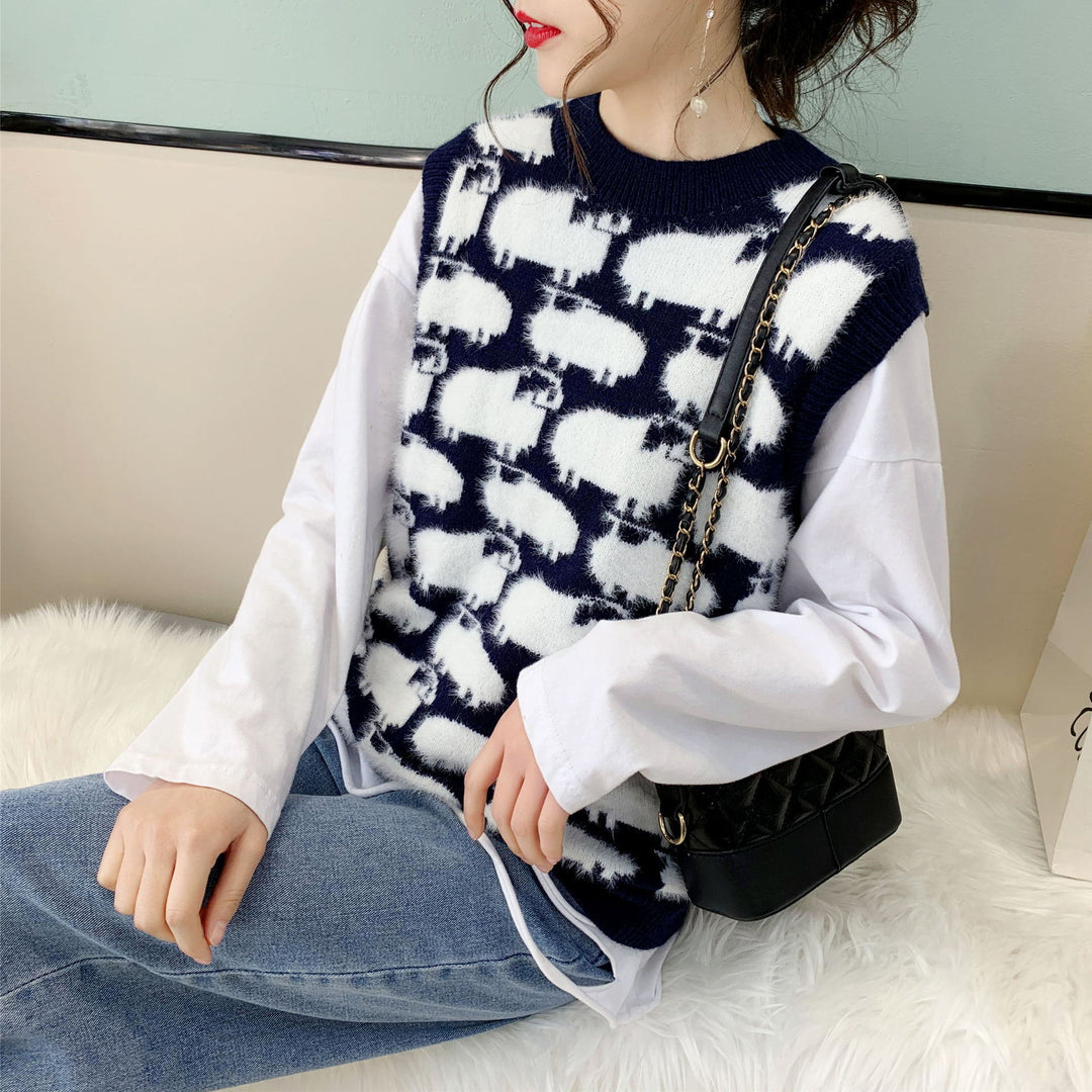 Damen Strickpullover mit verspieltem Tiermotiv und lässigem Schnitt Mirla-Eva Jonsson
