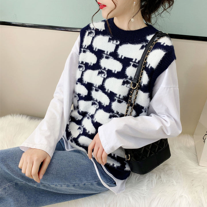 Damen Strickpullover mit verspieltem Tiermotiv und lässigem Schnitt Mirla-Eva Jonsson