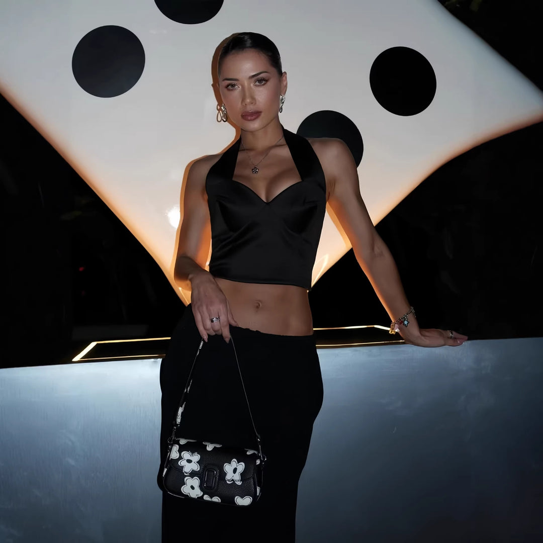 Damen Stylisches Cropped Top mit Halterhals und Bügeln Mirla-Eva Jonsson
