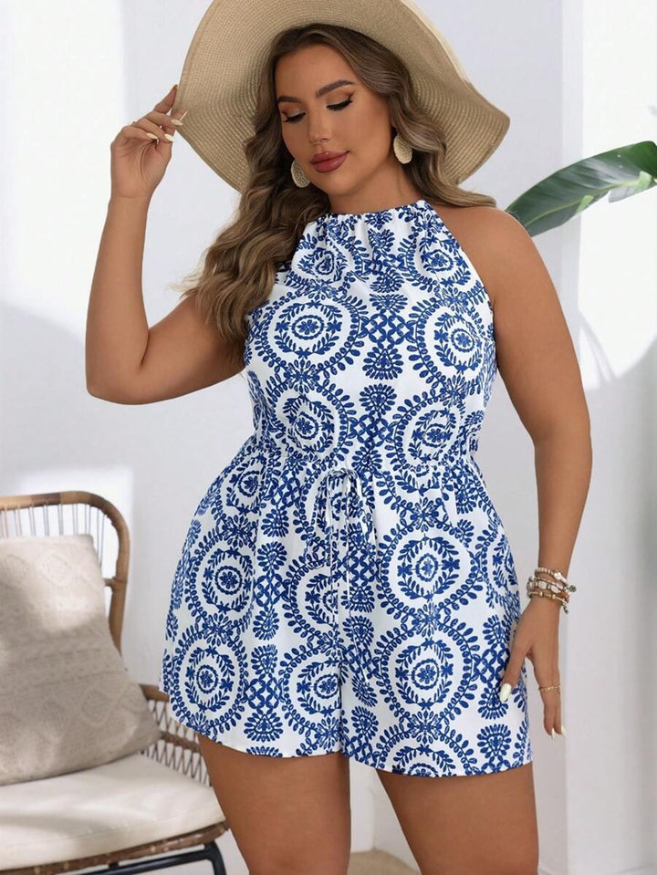 Damen Stylish Jumpsuit mit elegantem Halterkragen und Bindewurst Mirla-Eva Jonsson