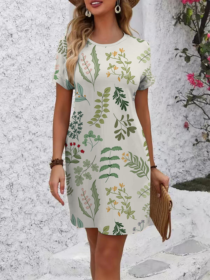 Damen T-Shirt Klänning med kreativt tryckdesign Mirla-Eva Jonsson
