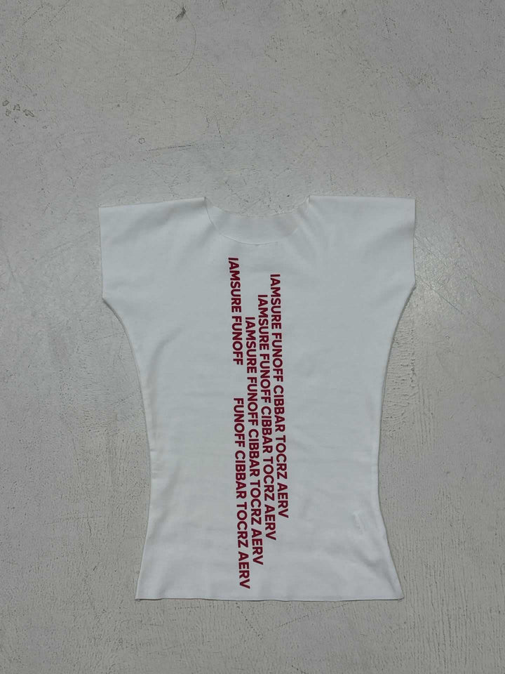 Damen T-Shirt med grafisk text och avslappnad passform Mirla-Eva Jonsson