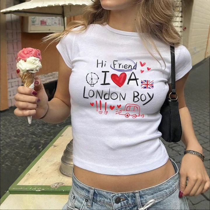 Damen T-Shirt mit künstlerischem Katzenmotiv Mirla-Eva Jonsson