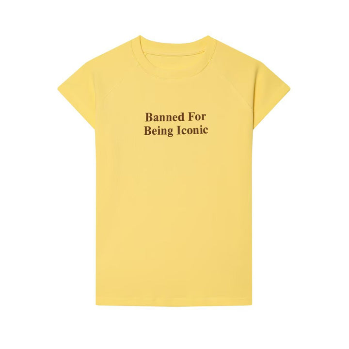 Damen T-shirt med kreativt slogan och lös passform Mirla-Eva Jonsson