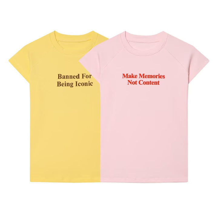 Damen T-shirt med kreativt slogan och lös passform Mirla-Eva Jonsson