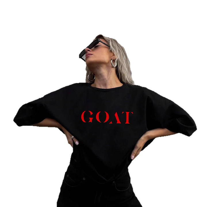 Damen T-shirt med kreativt statementstryck Mirla-Eva Jonsson