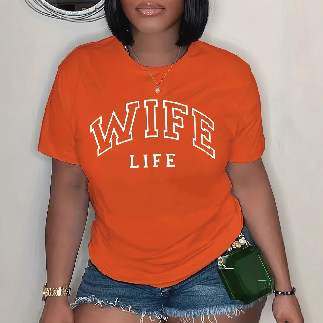 Damen T-shirt med trendig text Mirla-Eva Jonsson
