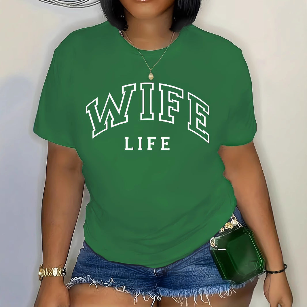 Damen T-shirt med trendig text Mirla-Eva Jonsson