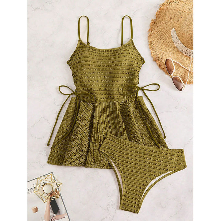 Damen Tankini-set med justerbara axelremmar och elegant inlindningsdetalj Mirla-Eva Jonsson