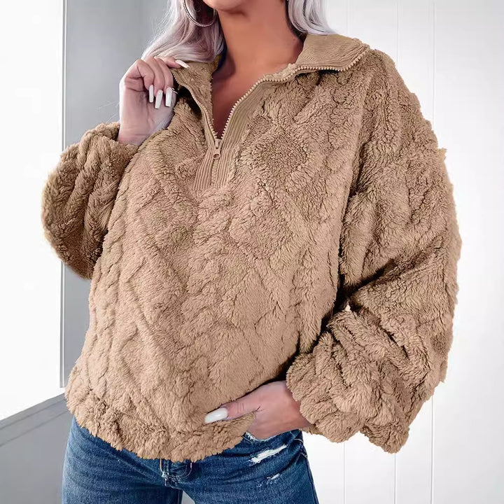 Damen Teddy-Fleece Pullover Mirla-Eva Jonsson