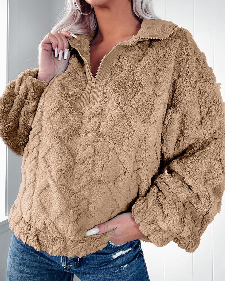 Damen Teddy-Fleece Pullover Mirla-Eva Jonsson