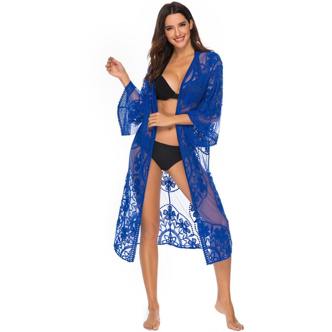 Damen Transparent Crochet Beach Tunic Mirla-Eva Jonsson