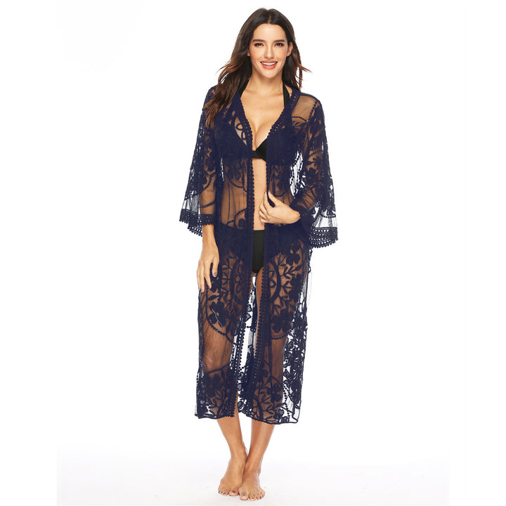 Damen Transparent Crochet Beach Tunic Mirla-Eva Jonsson