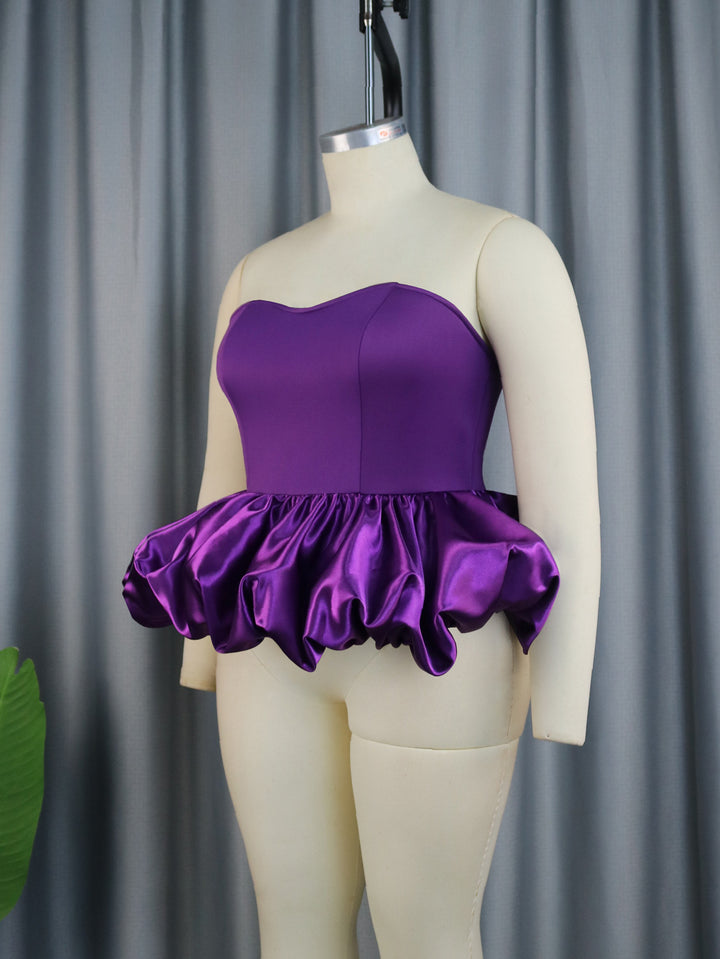 Damen Trendy Bustier med volangavslutning Mirla-Eva Jonsson