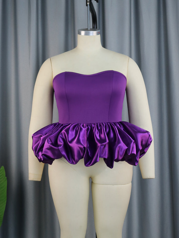 Damen Trendy Bustier med volangavslutning Mirla-Eva Jonsson