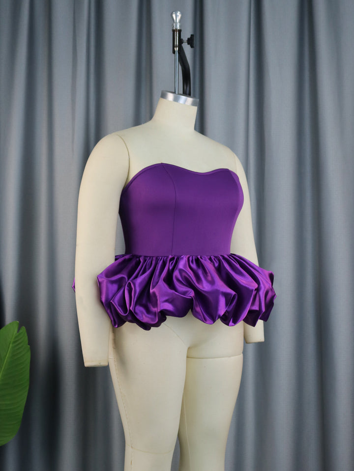 Damen Trendy Bustier med volangavslutning Mirla-Eva Jonsson