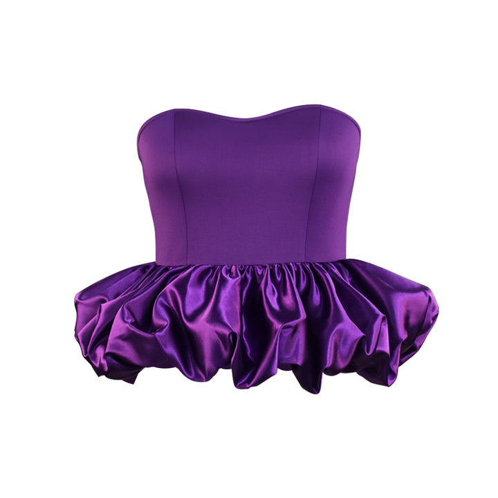 Damen Trendy Bustier med volangavslutning Mirla-Eva Jonsson