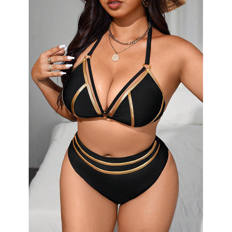 Damen Triangel-Bikini med gyllene accenter Mirla-Eva Jonsson