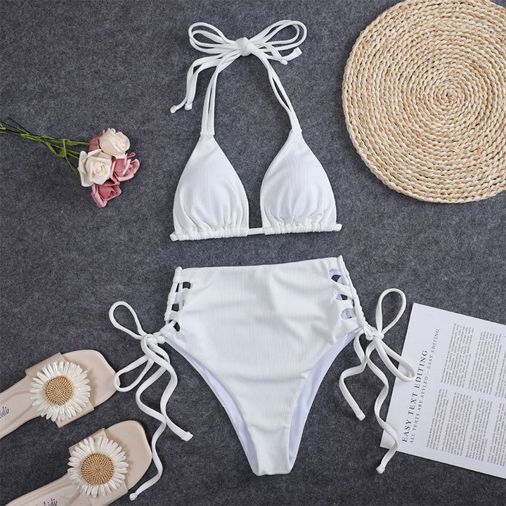 Damen Triangel-Bikini med hög midja och justerbara bindeband Mirla-Eva Jonsson
