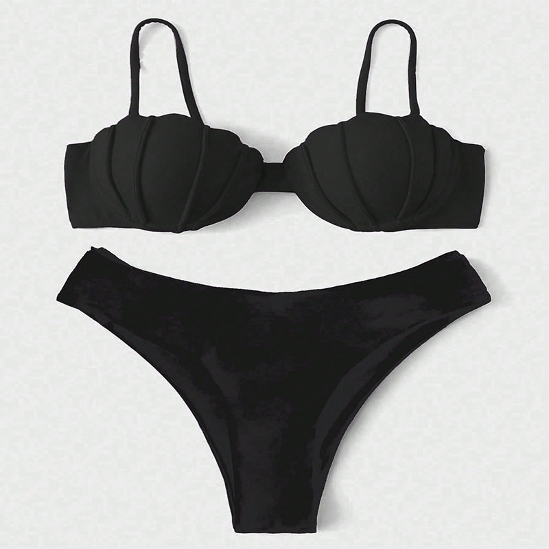 Damen Triangel-Bikini med strukturerad känsla och högskuren underdel Mirla-Eva Jonsson