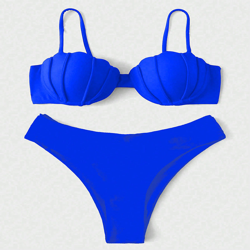 Damen Triangel-Bikini med strukturerad känsla och högskuren underdel Mirla-Eva Jonsson