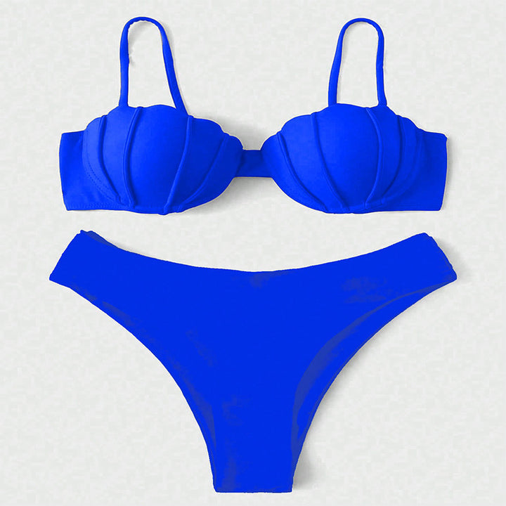 Damen Triangel-Bikini med strukturerad känsla och högskuren underdel Mirla-Eva Jonsson