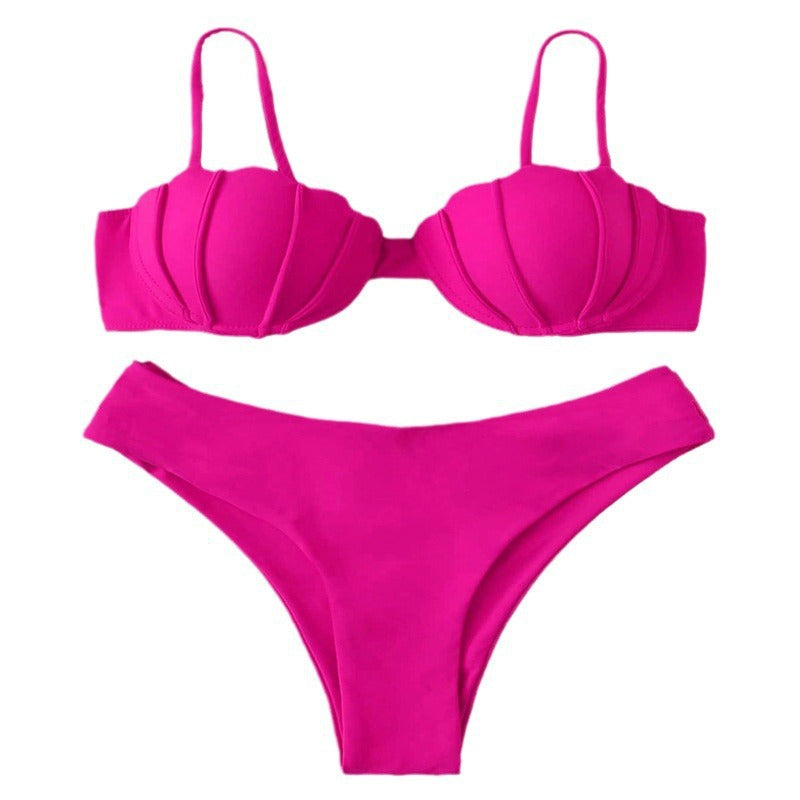 Damen Triangel-Bikini med strukturerad känsla och högskuren underdel Mirla-Eva Jonsson