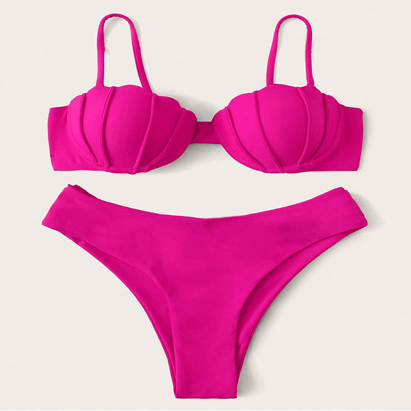 Damen Triangel-Bikini med strukturerad känsla och högskuren underdel Mirla-Eva Jonsson