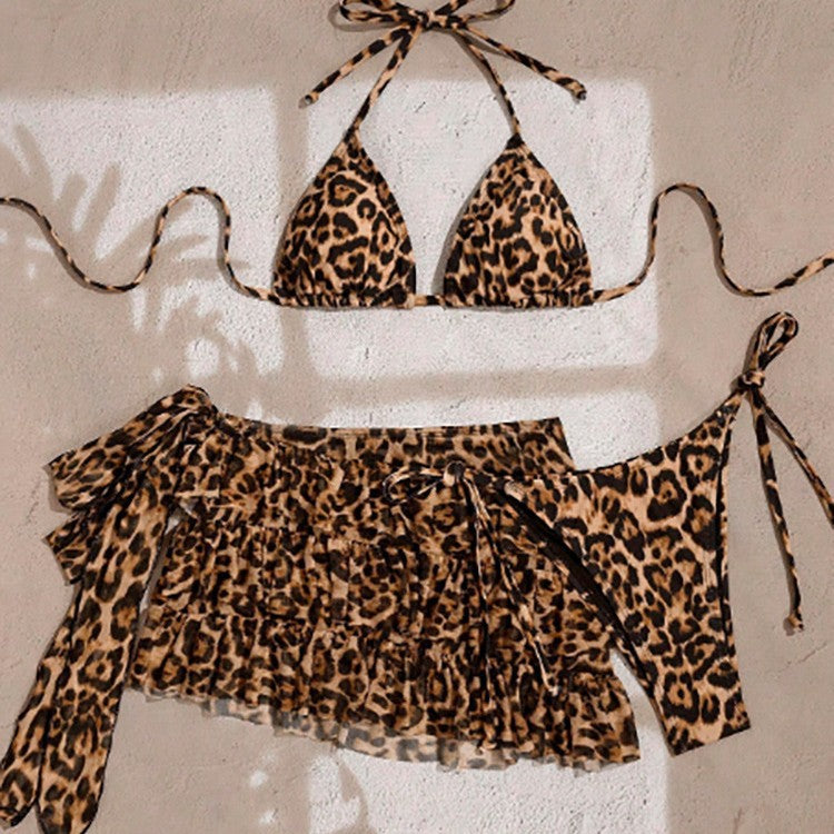 Damen Triangel-Bikini mit Rüschenslip und durchsichtiger Overlay Mirla-Eva Jonsson