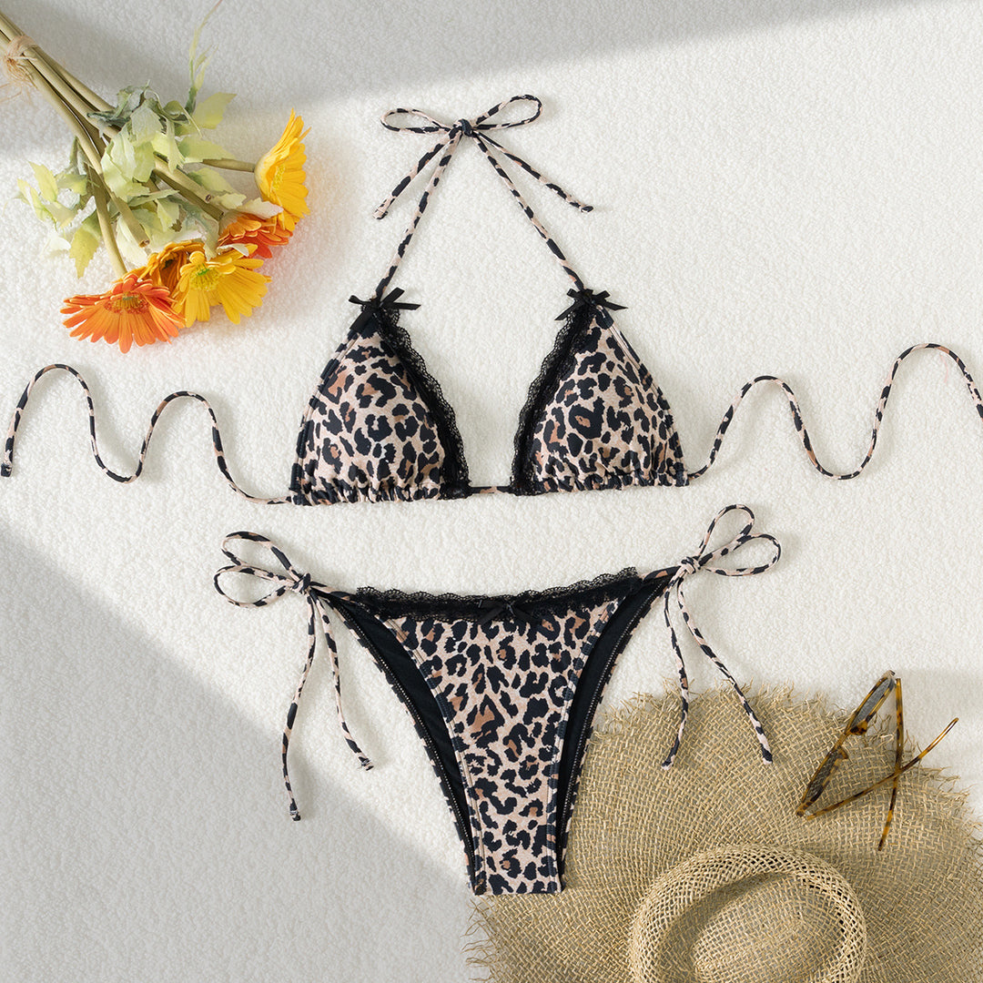 Damen Triangel-Bikini mit Spitzendetails und verstellbaren Trägern Mirla-Eva Jonsson