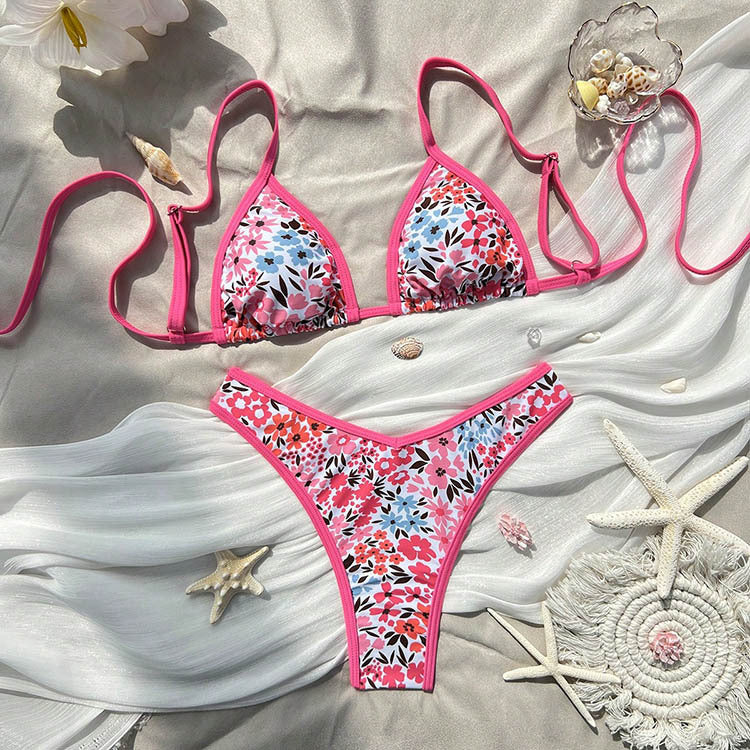 Damen Triangel-Bikini mit exotischem Print und verstellbaren Trägern Mirla-Eva Jonsson