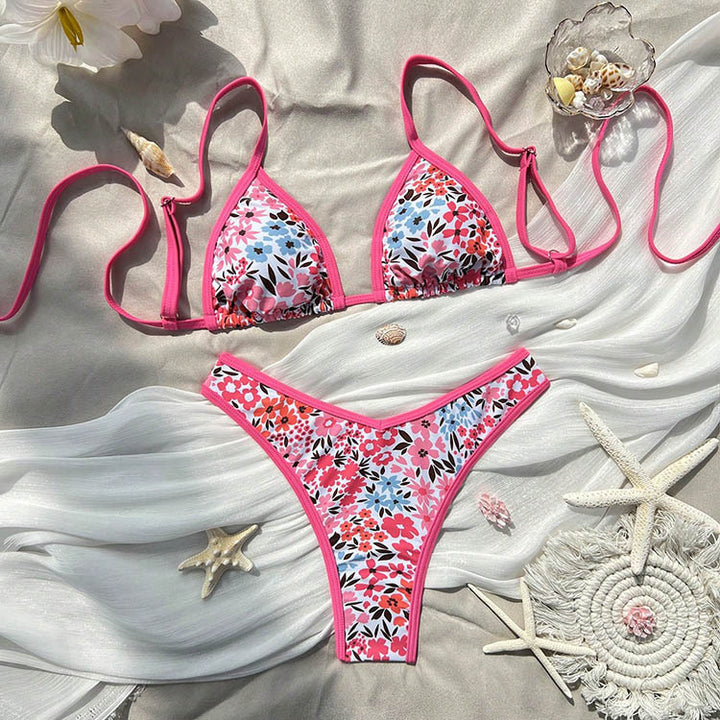 Damen Triangel-Bikini mit exotischem Print und verstellbaren Trägern Mirla-Eva Jonsson