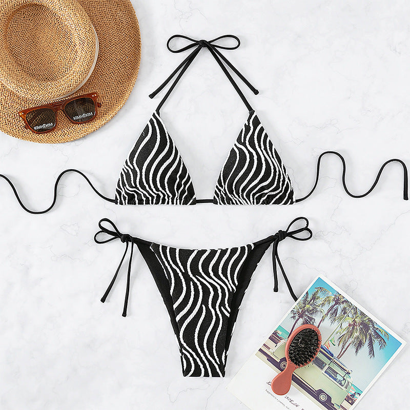 Damen Triangel-Bikini mit modischem Zebra-Design Mirla-Eva Jonsson