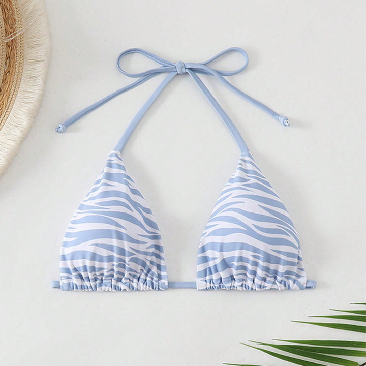 Damen Triangel-Bikini mit verstellbaren Trägern und einzigartigem Wellenmuster Mirla-Eva Jonsson