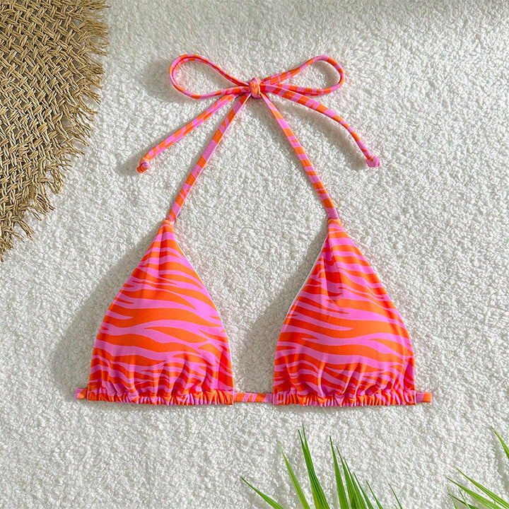 Damen Triangel-Bikini mit verstellbaren Trägern und einzigartigem Wellenmuster Mirla-Eva Jonsson