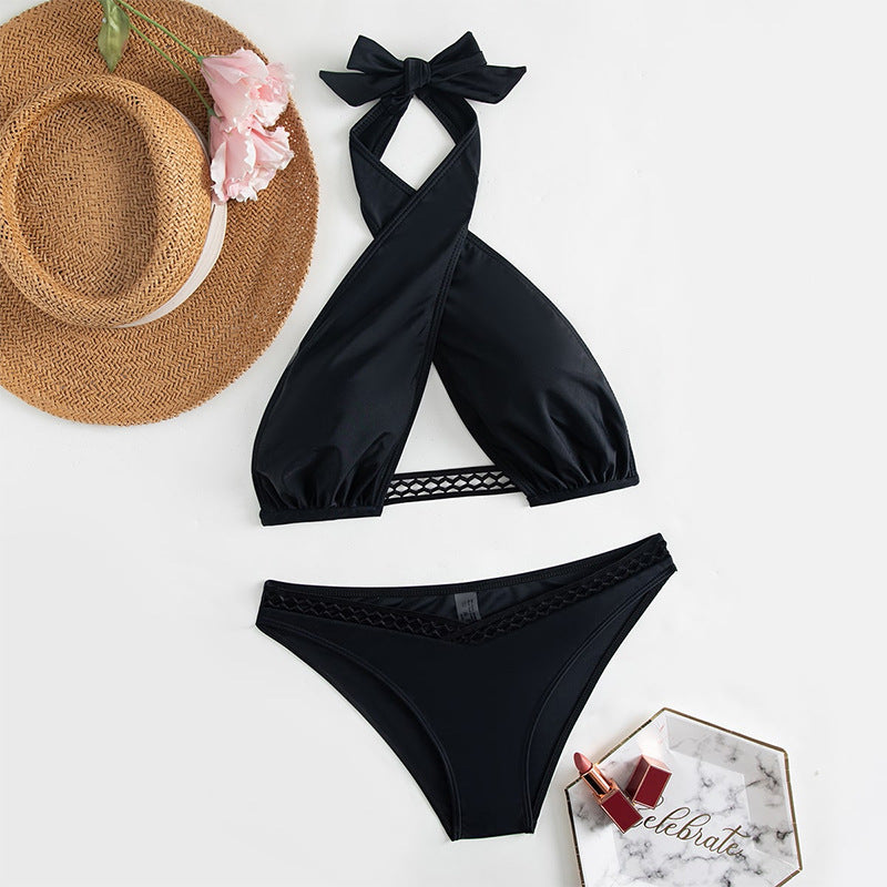Damen Triangel-Bikini-set med justerbar topp och högt skuret trosor Mirla-Eva Jonsson