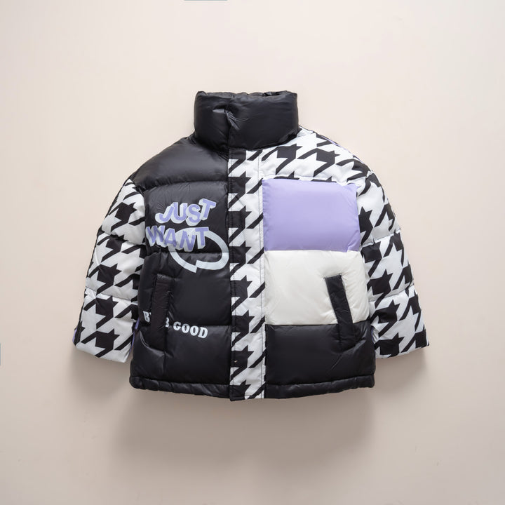 Damen Übergroße Steppjacke mit trendigem Patchwork-Design Mirla-Eva Jonsson