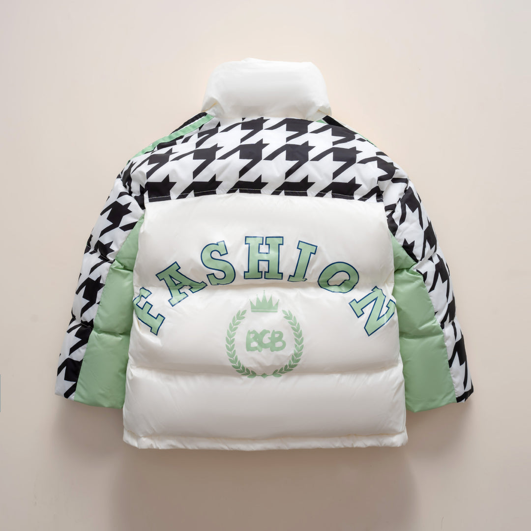 Damen Übergroße Steppjacke mit trendigem Patchwork-Design Mirla-Eva Jonsson