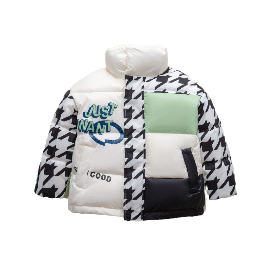 Damen Übergroße Steppjacke mit trendigem Patchwork-Design Mirla-Eva Jonsson